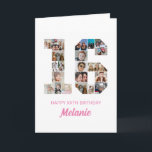Carte 16e anniversaire Numéro 16 Photo Collage personnal<br><div class="desc">Célébrez le 16ème anniversaire avec cette carte mignonne. C'est une carte d'anniversaire personnalisée de collage photo qui vous permet de créer un design vraiment unique et mémorable. Ce modèle personnalisable vous permet d'insérer vos propres photos chères, en capturant les moments précieux tout au long de l'année. Cette carte personnalisée est...</div>