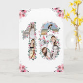 Carte 16e anniversaire Photo Collage Fille Rose Fleur Bl (Fleur jaune)