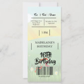 Carte 16E anniversaire Rustic Festival Musique (Dos)