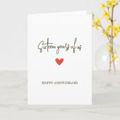 Carte 16e anniversaire – Seize ans ensemble (Fleur jaune)