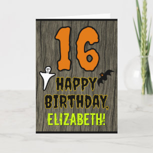 Carte 16e Birthday : Spooky Halloween Theme