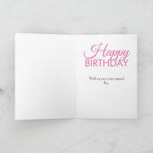 Carte 16e Girly Pink Glitter Birthday (Intérieur)