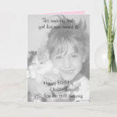 Carte 16e photo d'anniversaire rose de nom extraordinair (Devant)