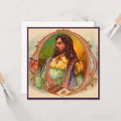 Carte 16e siècle fumée cigare boîte à cigares étiquette (Devant/Arrière en situation)