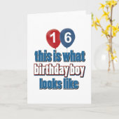 Carte 16ème anniversaire de design (Fleur jaune)