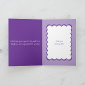 Carte 16ème extraordinaire nom violet photo d'anniversai (Intérieur)