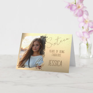 Carte 16th Birthday Photo Card