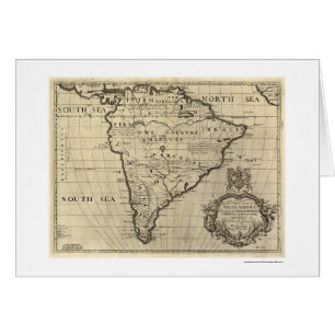 Carte 1700 de l'Amérique du Sud