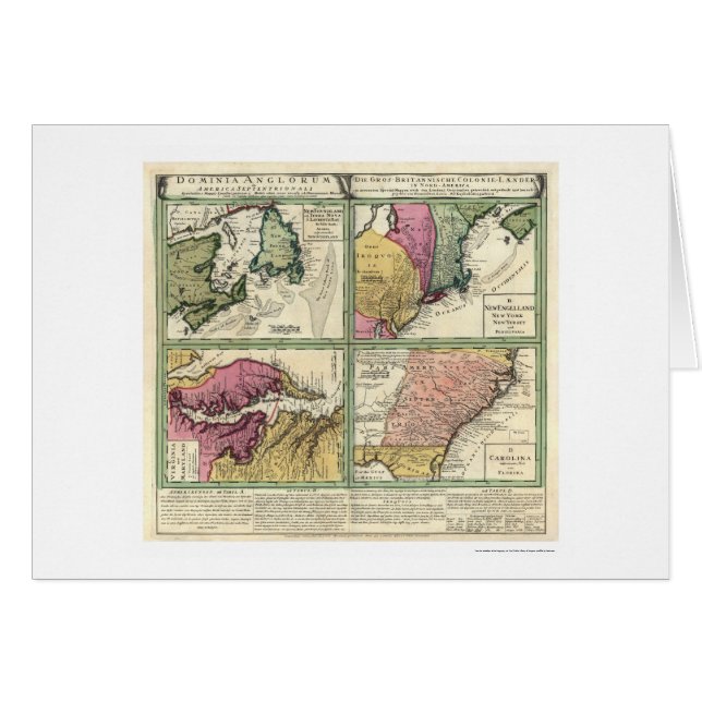 Carte 1760 de Terre-Neuve et de Côte Est (Devant horizontal)