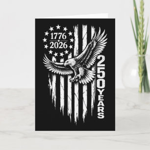 Carte 1776 2026 250 Ans Aigle Patriotique Drapeau Améric