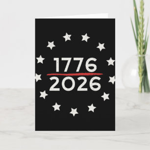 Carte 1776 2026 250e anniversaire États-Unis Drapeau Bet