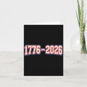 Carte 1776 2026 Anniversaire Vintage Patriotique Usa