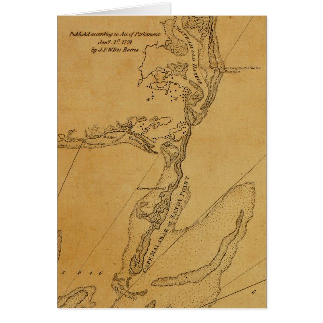 Carte 1779 de Chatham, le Massachusetts (Devant)