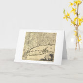 Carte 1780 du Long Island et du Connecticut (Fleur jaune)