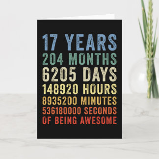 Carte 17 Ans d'être Génial Anniversaire
