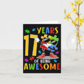 Carte 17 Ans D'Être Un Anniversaire Magnifique Dabbing A (Fleur jaune)