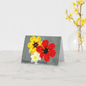 Carte 17 félicitations (Fleur jaune)