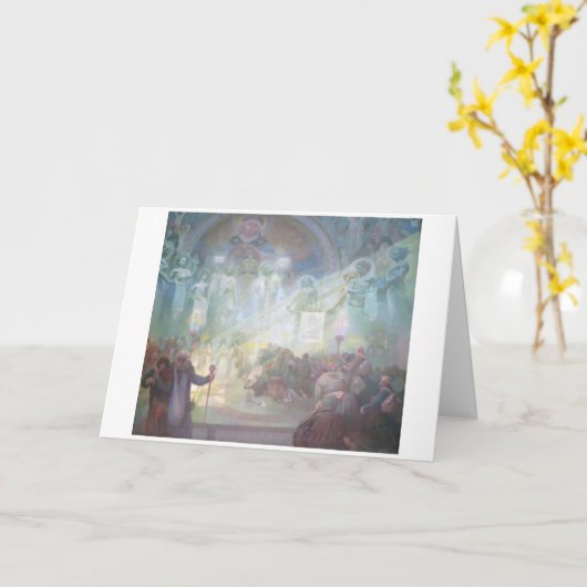 Carte #17 Mont Saint Athos, Mucha (Fleur jaune)