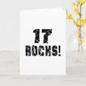 Carte 17 Rocks Designs d'anniversaire (Fleur jaune)