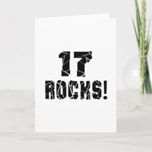 Carte 17 Rocks Designs d'anniversaire