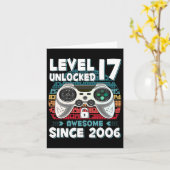 Carte 17ans Anniversaire Fils Garçon Amusant Joueur 17èm (Fleur jaune)