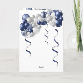 Carte 17e anniversaire Ballons bleus de la Marine (Dos)