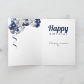 Carte 17e anniversaire Ballons bleus de la Marine (Intérieur)