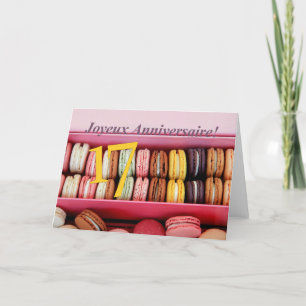 Carte 17e anniversaire de France Macaron-Joyeux Annivers