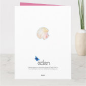 Carte 17e anniversaire de la coquille aquarelle Fille (Dos)