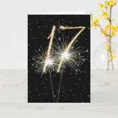 Carte 17e anniversaire du mariage (Fleur jaune)
