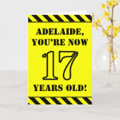 Carte 17e anniversaire : Jeu de style graphique, Nom per (Fleur jaune)