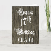 Carte 17e Anniversaire : Texte Élégant et Raffiné ; Aspe (Devant)