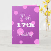 Carte 17e Birthday Card for Girl (Fleur jaune)