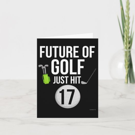 Carte 17ème Anniversaire Golf T Chemise 17 Anniversaire  (Devant)