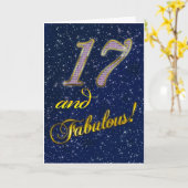 Carte 17ème anniversaire pour quelqu'un Fabulous (Fleur jaune)