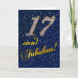 Carte 17ème anniversaire pour quelqu'un Fabulous