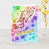 Carte 17ème anniversaire pour quelqu'un Fabulous (Fleur jaune)