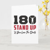 Carte 180 Darts Bullseye Dartboard Arrow Funny Gift Idea (Fleur jaune)