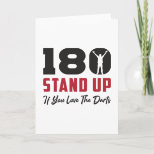 Carte 180 Darts Bullseye Dartboard Arrow Funny Gift Idea