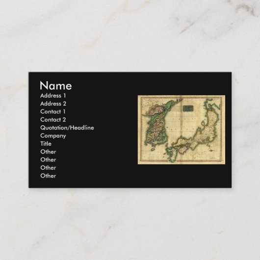 Carte 1815 de la Corée et du Japon (Devant)