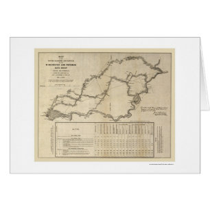 Carte 1832 de chemin de fer de Winchester et de