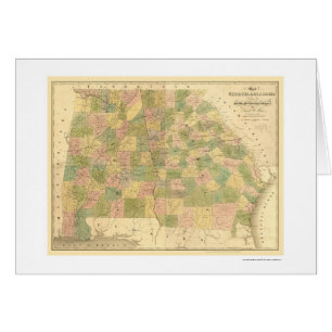 Carte 1839 de chemin de fer de la Géorgie et de