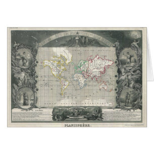 Carte 1847 de Victor Levasseur de Planisphere du