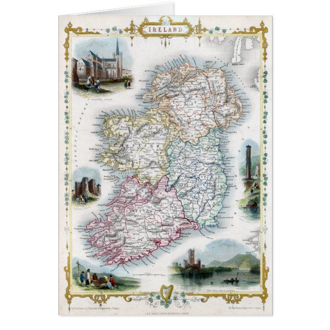 Carte 1851 de l'Irlande (Devant)
