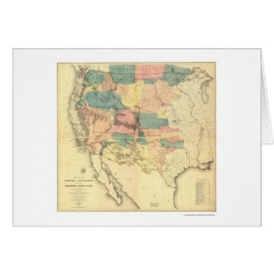 Carte 1858 d'enquête de chemin de fer des USA