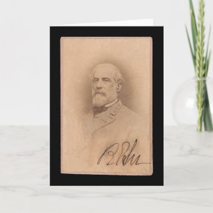 Carte 1860 de Robert E. Lee Signed