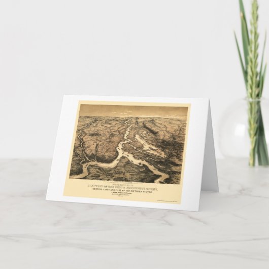 Carte 1861 de l'Ohio et du fleuve Mississippi (Devant)