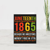 Carte 1865 parce que mes ancêtres n'étaient pas libres (Devant)