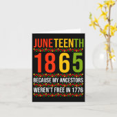 Carte 1865 parce que mes ancêtres n'étaient pas libres (Fleur jaune)