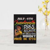 Carte 1865 parce que mes ancêtres n'étaient pas libres (Fleur jaune)